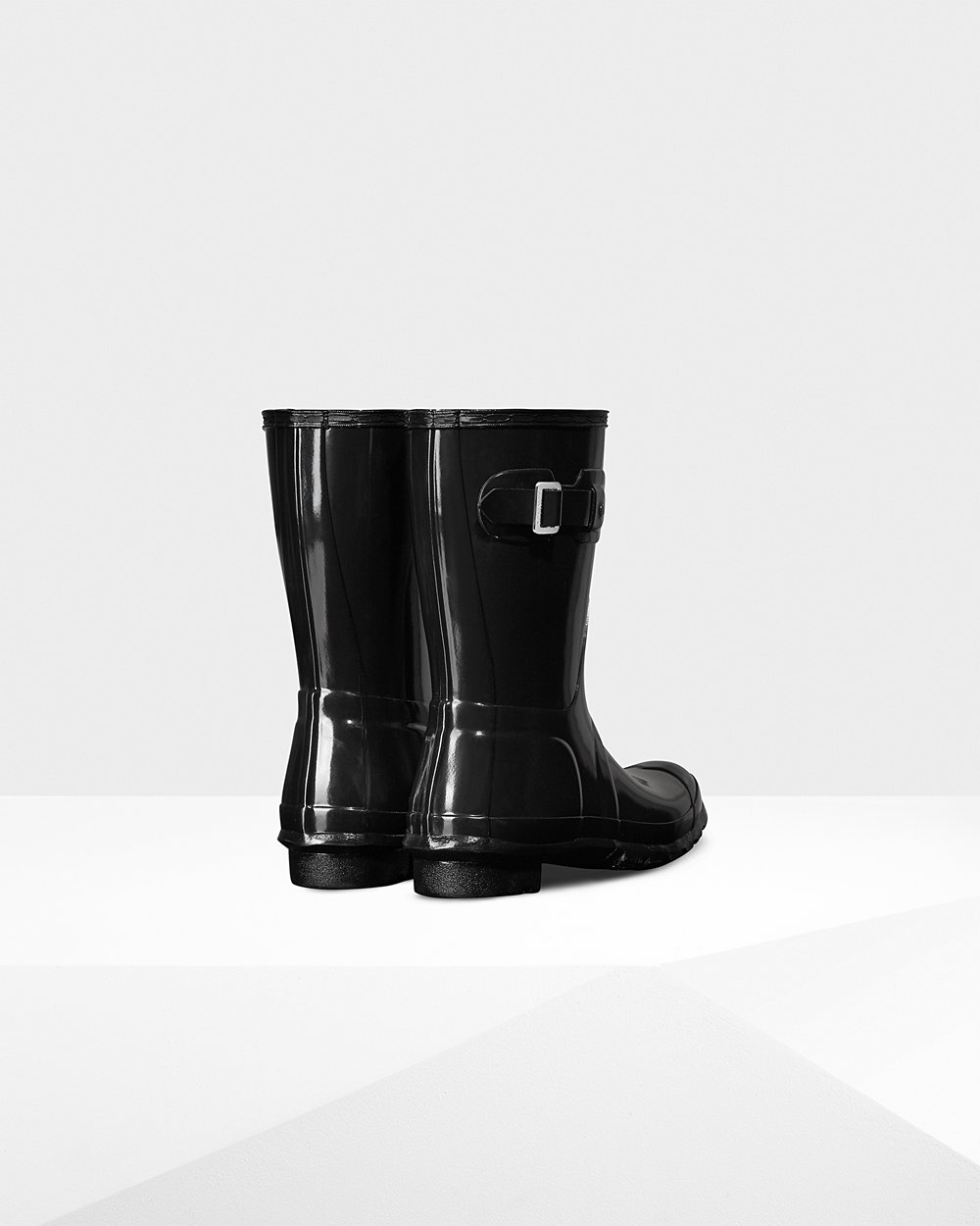 Botas de Lluvia Cortas Hunter Mujer - Original Gloss - Negros - QOBYZTS-39